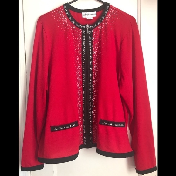 NWT Cathy Daniels Cardigan with Sequins - Picture 1 of 3